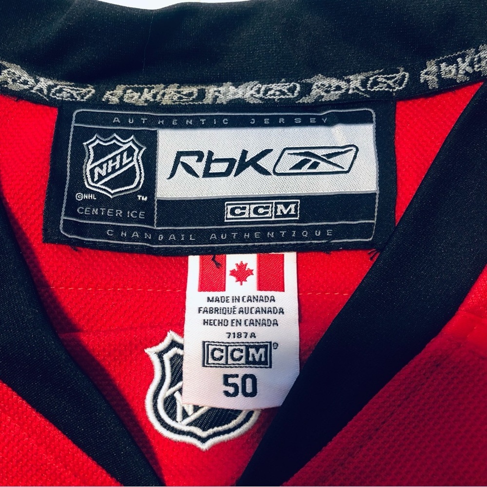 Qttawa Senators Spezza 19 Hockey Jersey NHL Size 50 RED Canadian Authentic CCM - Picture 6 of 12